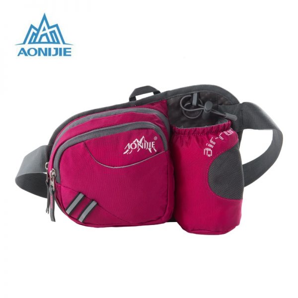 AONIJIE Women Men Running Waist Pack Nylon Waterproof Hydration Bag Water Bottle Holder Hip Pouch for Cycling Camping Hiking