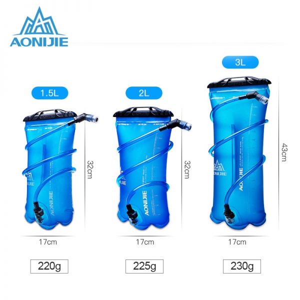 AONIJIE Outdoor Water Bag Foldable PEVA Sport Hydration Bladder For Camping Hiking Climbing Cycling Running 1.5L 2L 3L
