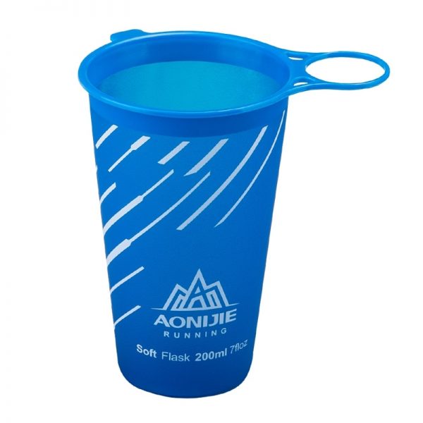 AONIJIE 200ml Foldable Soft Cup BPA Free Water Bag Non Toxic TPU Ultralight For Outdoor Sports Marathon Cycling Trailing Running