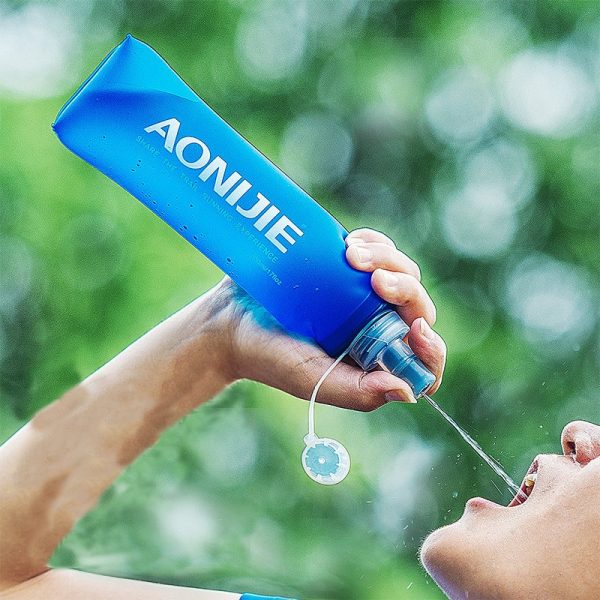 AONIJIE TPU Soft Drink Flask BPA Free Folding Water Bottle Sport Drinkwear For Outdoor Camping Trail Running Jogging 250ml 500ml