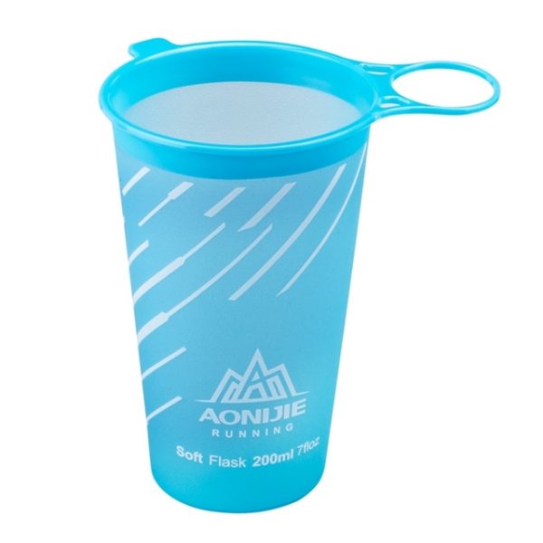 AONIJIE 200ml Foldable Soft Cup BPA Free Water Bag Non Toxic TPU Ultralight For Outdoor Sports Marathon Cycling Trailing Running
